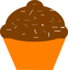 Cupcake Brown Orange Clip Art