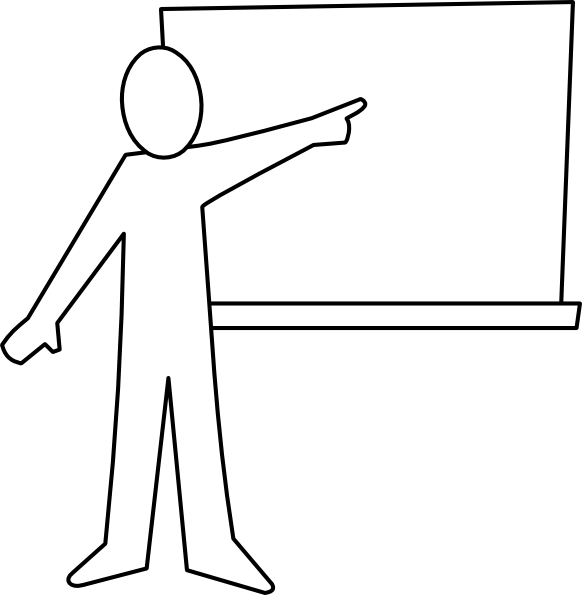 clipart teacher black and white - photo #25