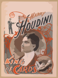 Harry Houdini, King Of Cards Clip Art