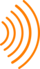 Radio Waves Orange Clip Art