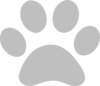 Grey Pawprint Clip Art