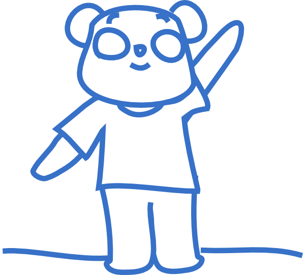 clipart panda wave - photo #18