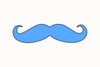 Light Blue Stache Clip Art