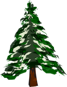 Snowy Pine Tree Clipart