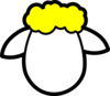 Yellow Counter Sheep Clip Art