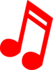 Music Note Red Clip Art