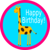 Giraffe Cupcake Topper 2 Clip Art