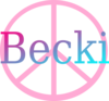 Becki Peace Sign Clip Art
