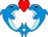 Kissing Dolphins Clip Art