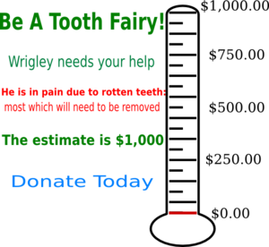 Tooth Fairy Fundraising Thermometer Clip Art