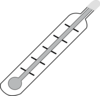 Thermometer Hot - Outline Clip Art