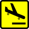 Airport Arrival Logo Yellow Clip Art