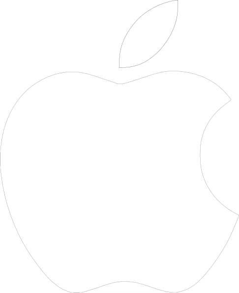 Apple Logo White Clip Art At Clker Vector Clip Art Online 