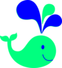 Whale, Blue, Green Clip Art