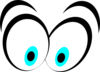 Animated Blue Cartoon Eyes Clip Art