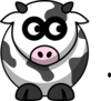 Cow Looking Right Clip Art