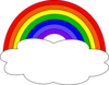 Rainbow With Single Cloud Clip Art