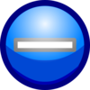 Blue Minus Circle Clip Art