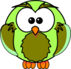 Pale Green Owl Clip Art