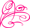 Pink Decorative Swirl Clip Art