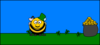 Bumblebee Calendar: Lucky Clovers On March Clip Art