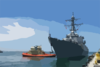 Uss Fitzgerald (ddg 62) Departs San Diego, Ca. Clip Art