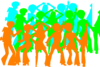 70;s Dancing Sihlouettes Clip Art