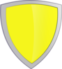 Yellow Security Shield Clip Art