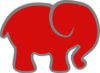 Red Elephant Clip Art