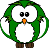 Green Owl Clip Art