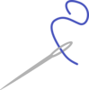 Needle With Blue Thread Clip Art