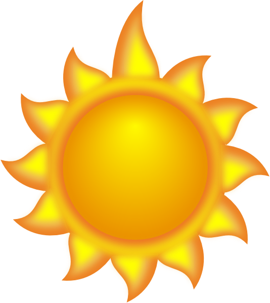 animated sunshine clip art. A Sun Cartoon With A Long Ray