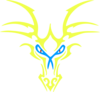 Yellow Dragon Icon Clip Art