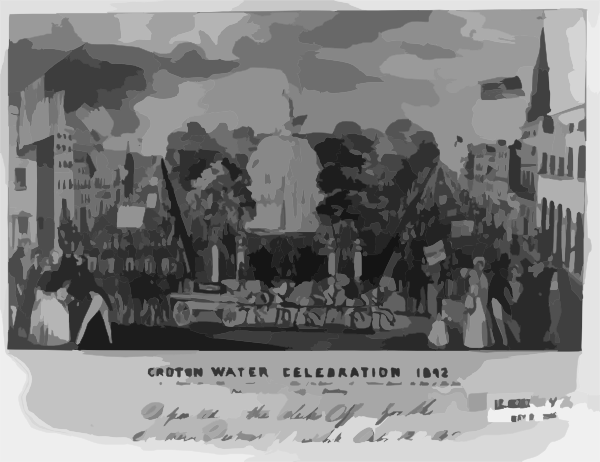 celebrations clip art. Croton Water Celebration 1842