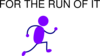 Purple Running Man Clip Art