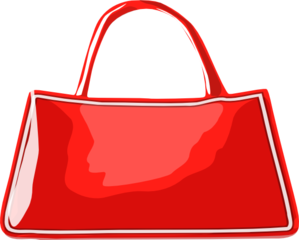 Red Glossy Handbag Clip Art