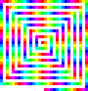 12 Color 480 Square Spiral Clip Art