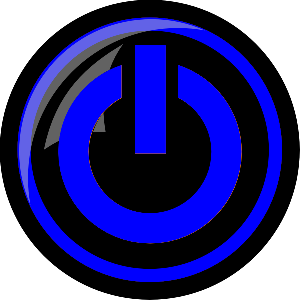 Blue Power Button Clip Art at Clker.com - vector clip art online