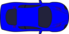 Blue Car - Top View Clip Art