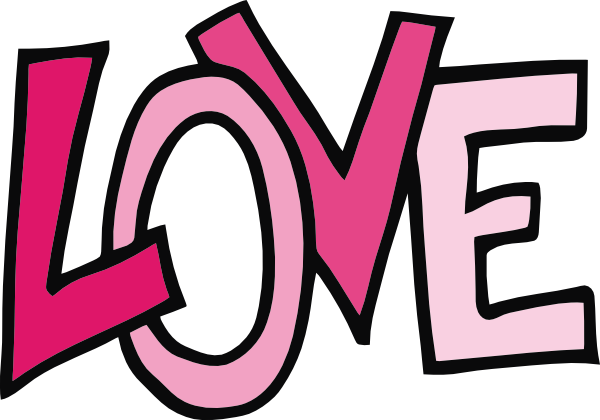 the word love clipart - photo #3