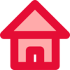 Red Home Icon Clip Art