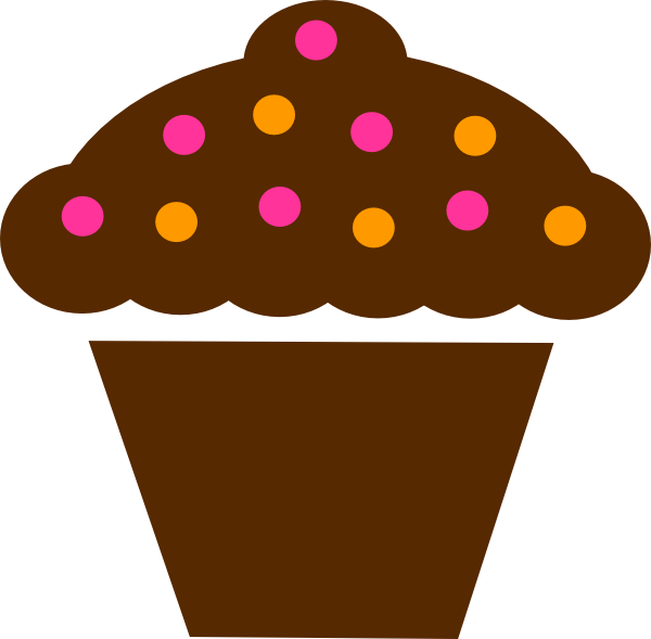 chocolate cupcakes clipart. Polka Dot Cupcake clip art