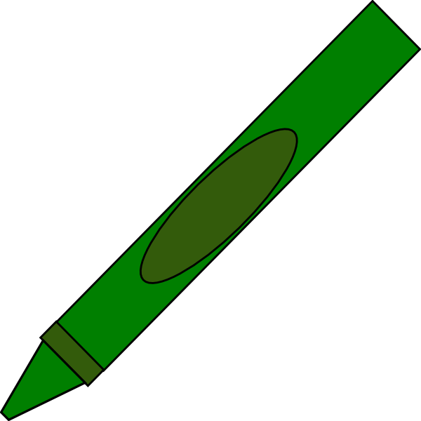 green crayon clipart - photo #1