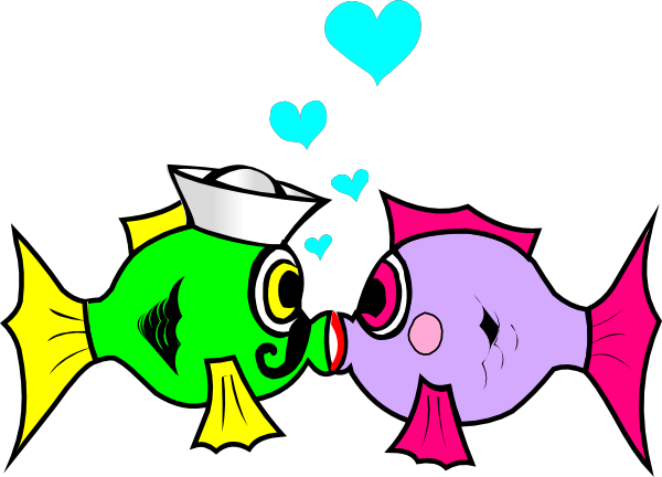 free kissing fish clipart - photo #7