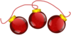 Red Baubles Clip Art