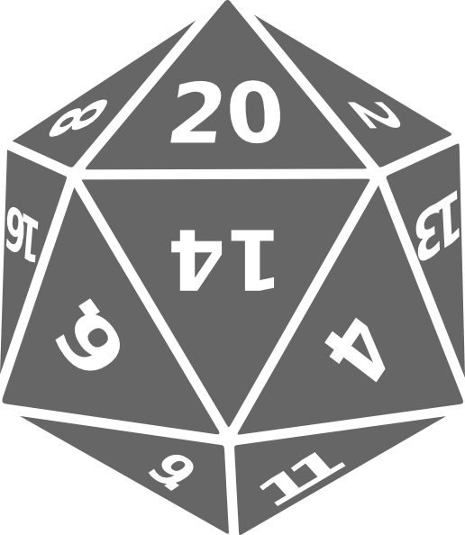 Transparent D20 Clipart - 20 Sided Dice Png is a free transparent