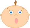 Scared Baby Hair Clip Art