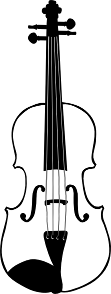 free black and white violin clip art - photo #48