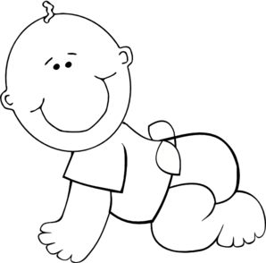 baby boy crawling clip art