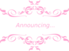 Swirl Pink Announcing Clip Art
